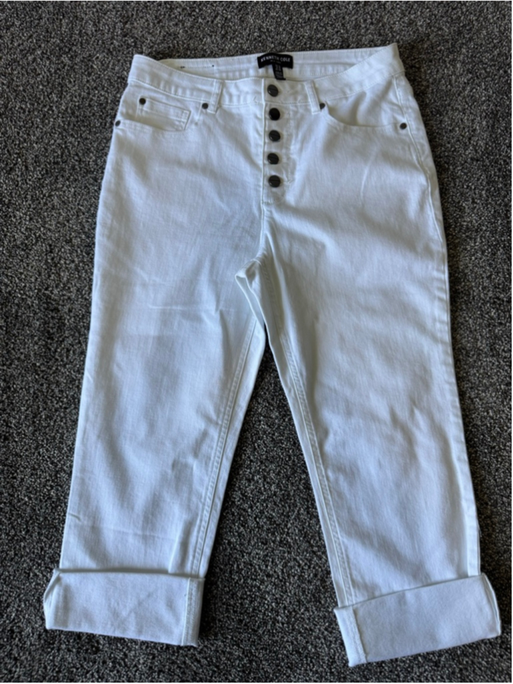 Women's Kenneth Cole Ankle & Cropped Jeans Size 10 White - Picture 2 of 13